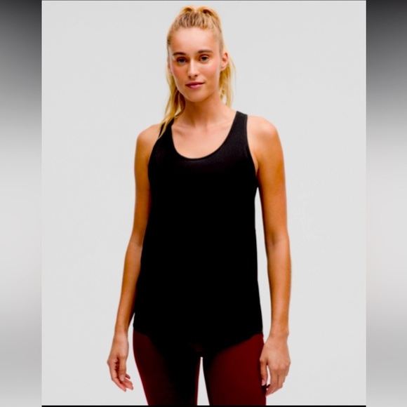 LULULEMON Essential Pleated Tank Top – Black, Size 6 | Sweat-Wicking & Stretchy - Picture 1 of 5